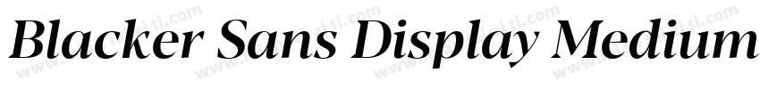 Blacker Sans Display Medium字体转换